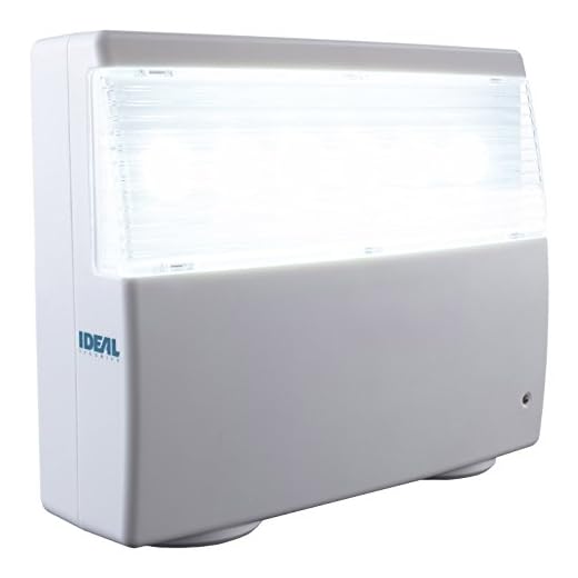Ideal Security Rechargeable Built-in Battery Operated Emergency Light, White (200 Lumens), Single
