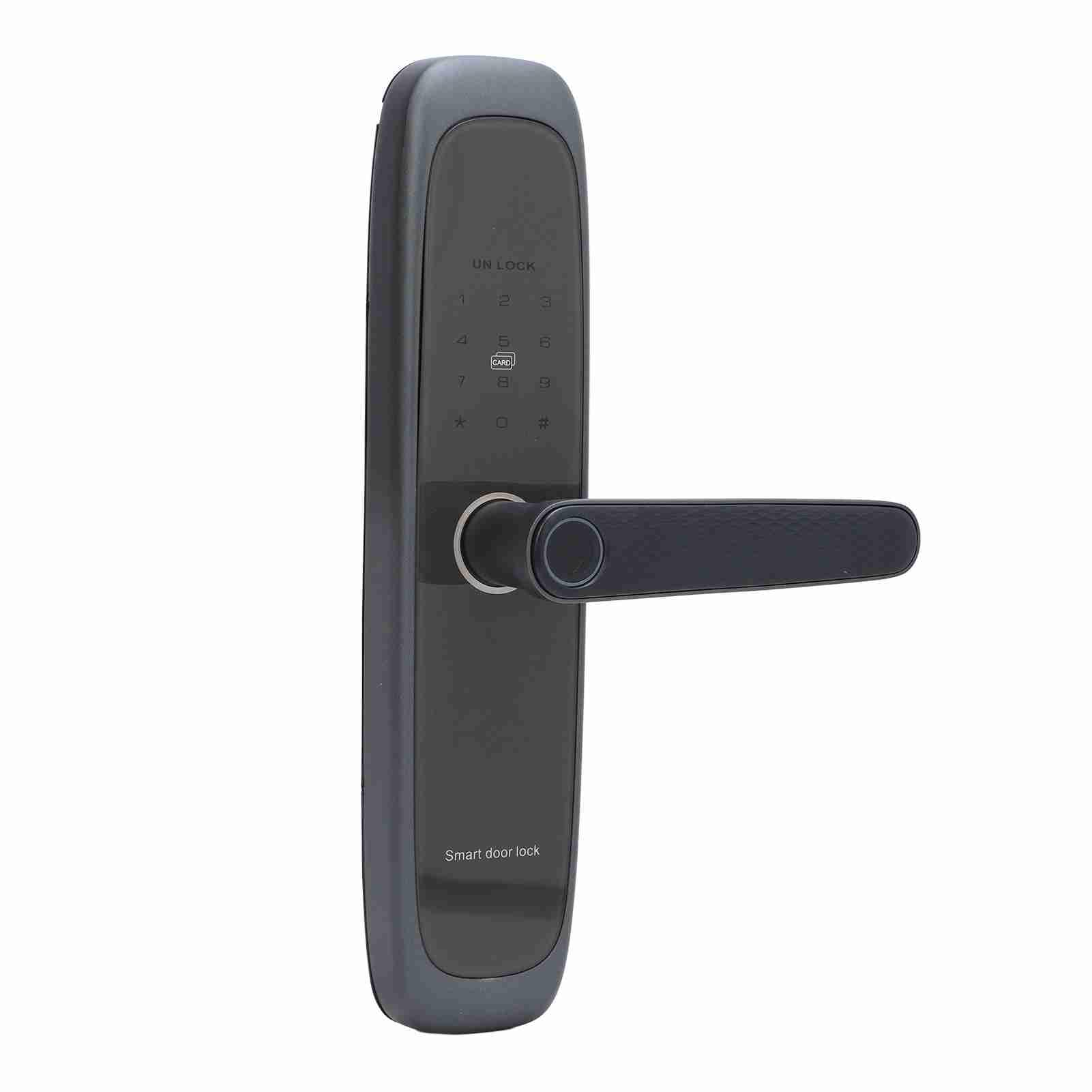 Serratura con Maniglia Digitale per Ingresso Senza Chiave, Controllo Abilitato WiFi, Impronta Digitale, Codice PIN, Tessera, Accesso di Emergenza per L'app (5050)