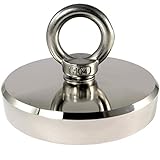 Neodym Bergemagnet - Neodym Magnet zum Angeln - 116mm – Zugkraft 400KG Stark - Fishing Angelmagnet – Topfmagnet Flachgreifer zum Magnet Fischen