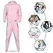 Megub mens tracksuit 2 pieces,thick fleece hooded outfits pullover sweater sweatpants fashion color winter jogging suit set active outdoor workwear(pink,xl)