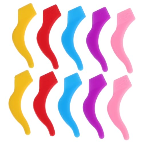 HAPINARY Silicone Eyeglass Ear Hooks 20 Pairs - Glasses Retainers Non Safety Eyewear Retainer Comfortable for Ages