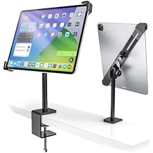 Anti-Theft iPad Kiosk Stand - Double Anti Theft, Locking Tablet Stand for Desktop, 360/ 90 Swivel POS iPad Security Stand for 10.2" iPad/iPad Air/iPad Pro/Galaxy Tabs, All 7-11" Tablet