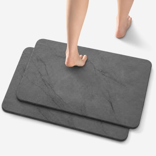 Stone Bathroom Mats 2 Piece, Quick Dry Diatomaceous Earth Bath Mat by TPRMLN - Used condition - US$50.00