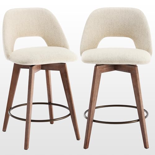 Zesthouse Swivel Farmhouse Bar Stools Set of 2, 26