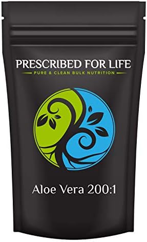 Prescribed For Life Aloe Vera Powder 200:1 (Aloe barbadensis) | Aloe Vera Gel Supplement for Skin Care and Health Benefits | Food Grade, Natural, Vegan, Non-GMO, Gluten Free (5 kg / 11 lb)