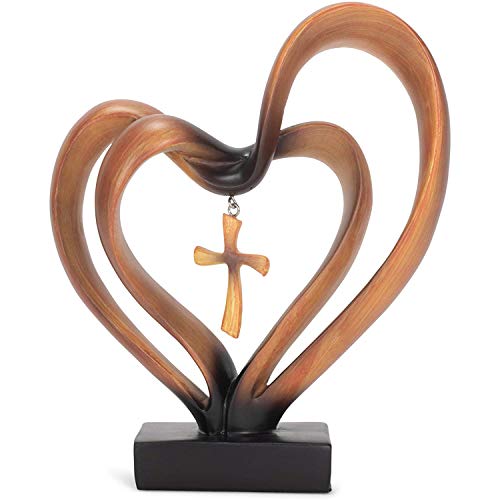 Dicksons Marriage Takes Three 8.5 X 9.5 Resin Stone Pedestal Table Top Decoration (Brown) #TOP27
