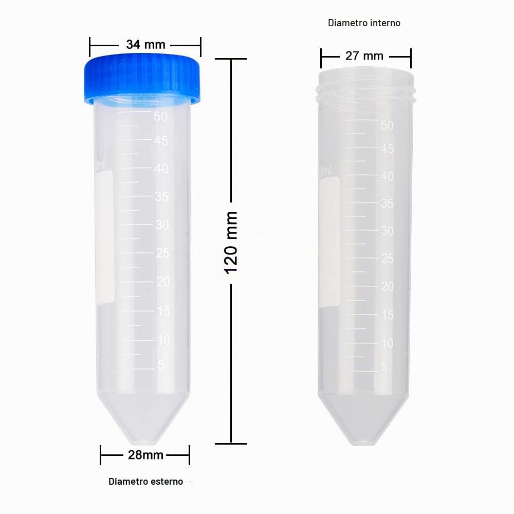 stonylab Tubi per Centrifuga in Conici, Provette per Centrifughe Alta Velocità Graduata in Polipropilene con Tappo a Vite, Provette da Laboratorio Conical Centrifuge Tubes (50ml, 25 Confezioni)