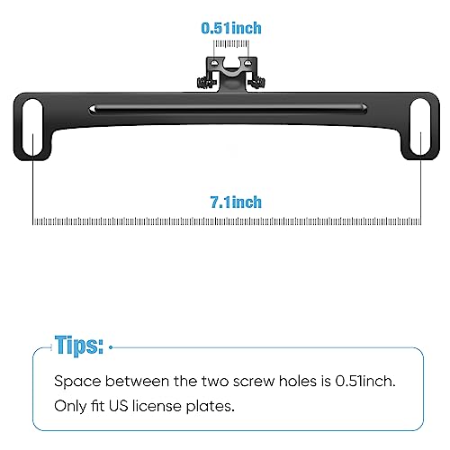 Image of PixelMan Universal Backup Camera Mount, 2PCS - Metal License Plate Mount for Rear View and Dash Cam