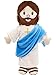 BOKUFLY Jesus Plush Doll Jesus Plushie Stuffed Toy Christian Stuff Religious for Kids Christening Easter 13