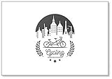 Kühlschrankmagnet, Motiv: Radfahrer-Logotype