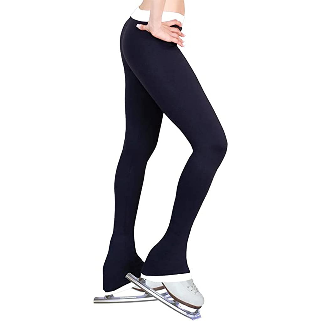 FJL Pattinaggio Artistico Polartec Pile Polare Pantaloni Ragazze Pratica Tute da Allenamento Ghette Termico Compressione Pattinaggio sul Ghiaccio
