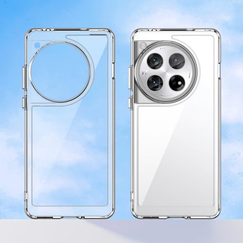 Image of IQShield Evoclear Back Cover Case Shock-Proof Screen Protector For OnePlus 12 Shockproof Bumper Protective Covers Cases, Anti-Scratch Hard PC, For Women, Men - Clear