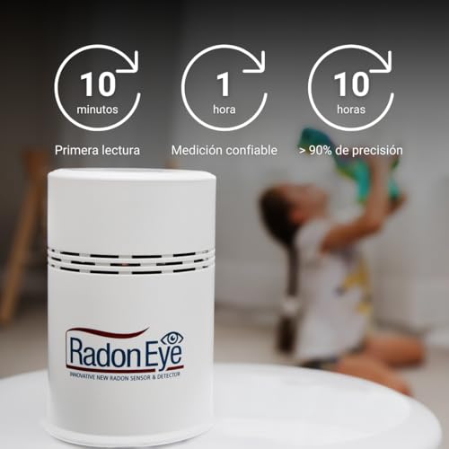 Miniatura 3 de Ecosense Rd200 Radoneye, Detector De Radón Doméstico, Captura Rápida De Niveles Fluctuantes, Monitoreo Continuo En Tiempo Real A Corto Y Largo Plazo Con Gráficos De Tendencias