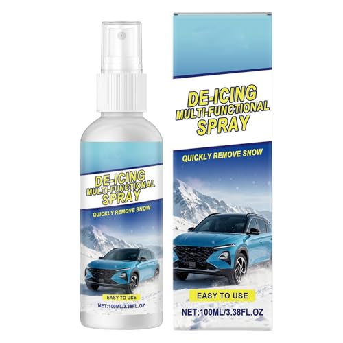 Windscreen De-Icer Fluid - Fast Acting Ice Remover, Anti Frost Solution for Cars, Car De-icing Spray | and Melt Snow, Improve Vision, Safe Glass Protection, Winter Driving, Fah