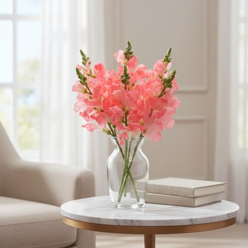 Centros de mesa para bodas con flores artificiales de delphinium de seda tacto real 16 pulgadas 6
