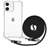 BEIMEITU Strap Crossbody Case for iPhone 11, Crossbody Back Cover with Neck Cord Strap, Clear PC Lanyard Phone Case for iPhone 11