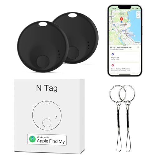 Air Tag Tracker-2Pack Smart Bluetooth Tracker,Smart Tag Item Finders with Find My(iOS Only) App,Smart Tag Locator Tracking Device,Keys Finder and Item Locator,for Luggage,Satchel,Backpack,Pets