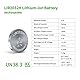 EEMB LIR2032H wiederaufladbares Akkus Batterie Ladegerät mit 4PCS 3.7V Lithium-Ionen-Münz-Knopf-Zelle Batterie 70mAh kann ML2032 für Auto Remote Key Fob Uhr ersetzen