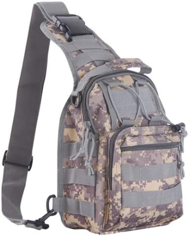 ショルダーバッグ ２way 迷彩 小型 Molle ミリタリー サバゲ サバイバル スポーツ アウトドア ウエストパック 多機能 防水 登山 自転車 調節 600d ナイロン バッグ ファッション 通勤 旅行 バイク サイクリング ツーリング ランニング 釣り Bタイプ Acu 特別セーフ