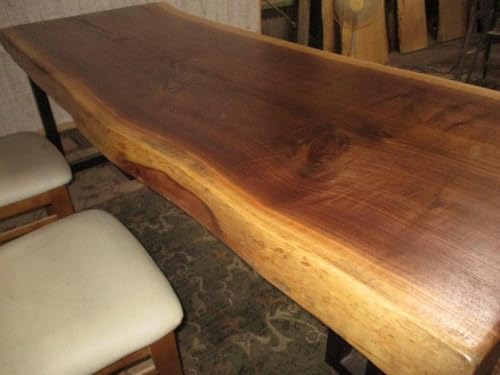 【一枚板 ウォールナット】205-210cm × 70-81cm × 7.0cm｜天板のみ｜希少材・重厚感｜ウレタン塗装仕上げ｜ダイニング・デスク・カウンター用｜#319 [5]
