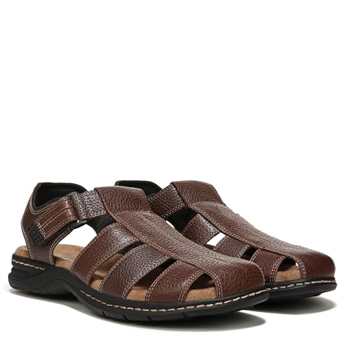 Dr. Scholl's Men's Gaston Fisherman Sandal Briar Brown Leather/ 12 W by Dr.Scholl's SHOES - Image 7