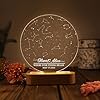 Personalized Star Map Night Light, LED Acrylic Constellation Chart Lamp with Custom Name and Date