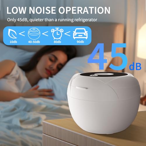 Image of Dental Ultrasonic Retainer Cleaner Machine - 45kHz Cleaning Pod for Dentures, Mouth Guard, Aligner, Night Guard, Toothbrush Heads & Jewelry, 4 Cleaning Modes, Digital Timer, 200ML Capacity, White | Mouth Guard, Aligner, Night Guard, Toothbrush Heads & Jewelry, 4 Cleaning Modes, Digital Timer, 200ML Capacity, White