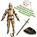 enttgo Fine 3D Printed 8.95-inch Medieval Knight T13 Figure, Full Body Mechanical Movable Toy, Metallic Silver Craft Toy, Table Decoration, for Kids/Friends (5.81-inch Medieval Silver)