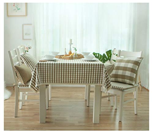 Nappe ronde de salon en lin pour table basse et repas
