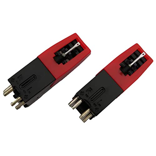 Turntable Cartridge with Needle Stylus Phonograph Record Player Cartridge Needle Replacement for Crosley Ion Jensen,ION iCT09RS Power Quick Play Flash Contour Archive LP Vertical Vinyl (2 Pack)