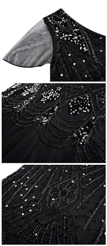 Image of Women Evening Dress 1920s Flapper Cocktail Mermaid Plus Size Formal Gown with Long Gloves
