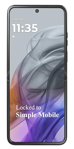 Image of total wireless Motorola Razr 5G (2024) Locked Prepaid Smartphone, 256GB, Gray - Includes $55 Unlimited Talk, Text, & Data 30-Day Plan Upon Activation