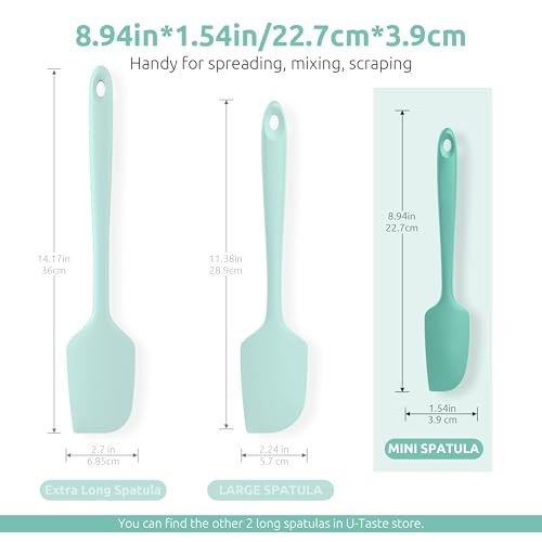 U-Taste EUST05-S-AS-US-AU-VINE Small Mini Silicone Spatula: 9×2Inch 600ºf Heat-Resistant Food-Grade Jar Scraper thumb #1