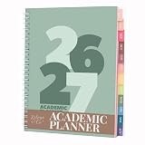 Rileys Academic Planner 2026-2027, School, Twin-Wire Binding, 8x6-in Green
