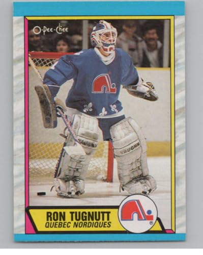 1989-90 O-Pee-Chee #263 Ron Tugnutt Quebec Nordiques NHL Hockey Card (RC - Rookie Card) NM-MT