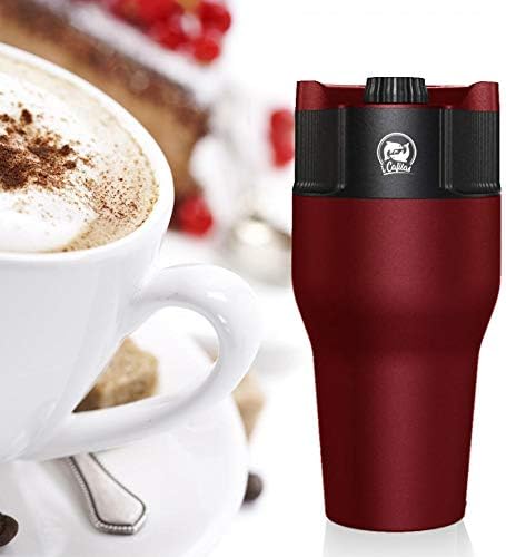 Cafetera portátil USB espresso de 550 ml de acero inoxidable, compatible  con café molido, cápsulas de café, cápsulas de café (rojo) - PREYCA