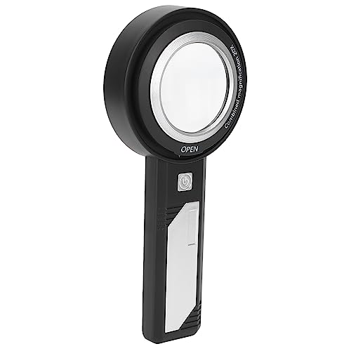 Lupa iluminada iluminada, lupa acrílica 8X/20X para reparos manuais para leitura de livros