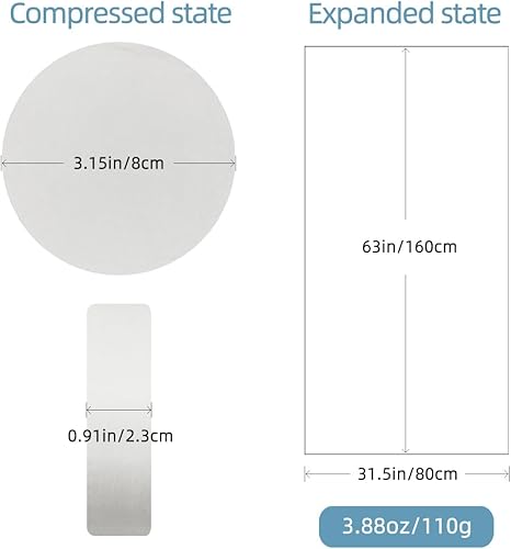 Miniatura 7 de Toalla de viaje reutilizable comprimida, tabletas comprimidas más grandes y gruesas, toalla de baño desechable para camping, senderismo, playa,