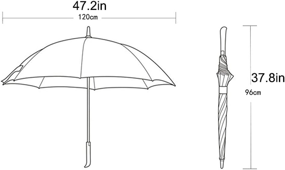 British Gentleman Golf Umbrella Individuality and Creativity Rain Umbrella Extra Large Stick Umbrella for Man Golf Umbrella for Adults Men Women