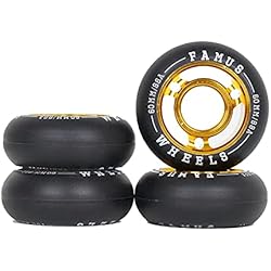 Patines Gold Wheels Famus Patines Roller in-Line Inline Wheels Golden Black 60/88A (Set 4)