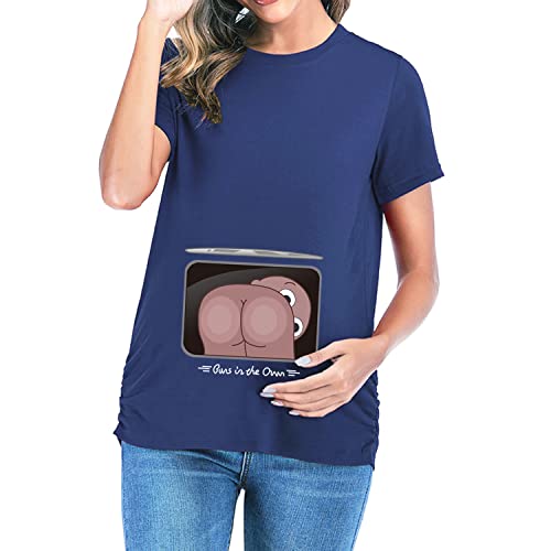 Q.KIM Donna Maglietta Premaman Senza