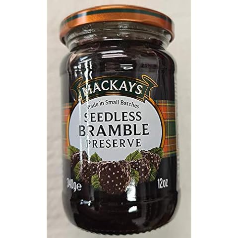 Seedless Bramble Preserve 340g, Mackays. Smooth Jam made with Brambles Cover