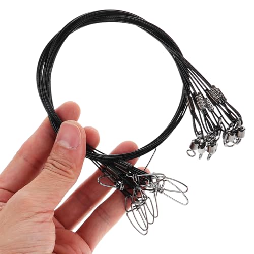 Abaodam 10pcs heavy duty fishing leaders steel wire miniatura 3