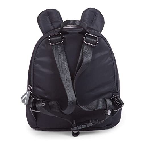 Childhome, Zaino Per Bambini, Scuola, Asilo Nido, Due Scomparti, Borsa Per Il Pranzo/Bottiglia Di Capacità Adeguata, Fibbia Di Sicurezza Rimovibile, Idrorepellente, My First Bag, Nero Trapuntato - 2