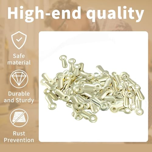 Image of Jiozermi 100 Pcs Metal Picture Frames Turn Button Fasteners with 100 Pcs Screws, Photo Frame Hardware Photo Frame Clips for DIY Frame Drawing Picture Photos Posters (Gold)