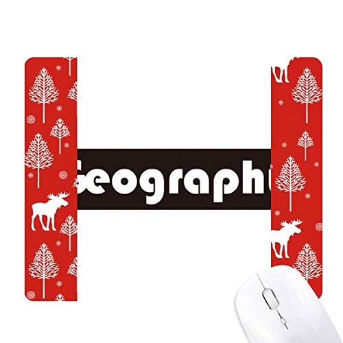 Souris de Noël pour cours de géographie noir idéale au bureau