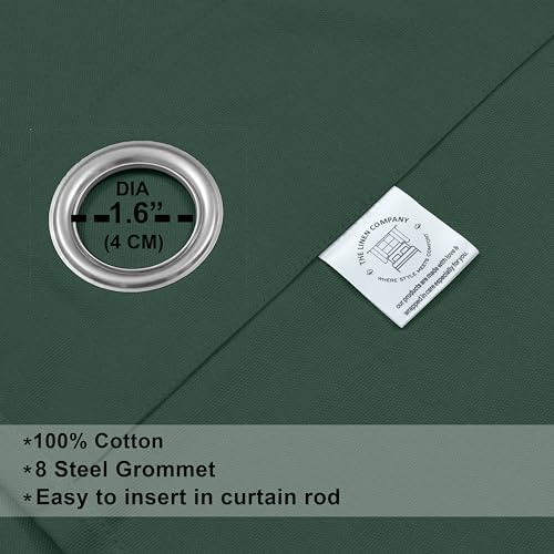 Image of THE LINEN COMPANY Canvas Cotton Long Door Curtains with Steel Eyelet for Living Room /Dining Hall /Hotel /Farm House 1 Pcs Set (4.5ft x 8 ft, Sea Green)