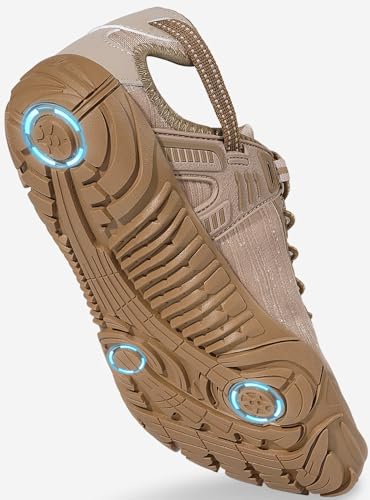 Eagsouni Water Shoes For Women Men Aqua Shoes Closed Toe Hiking Sandals Outdoor Water Sandal Minimalist Barefoot Sneakers Wide Toe Box Zero Drop Swim Beach Pool Surf Shoe,Khaki,42,11 Us Women/10 Us Men thumb #4