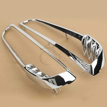 SLMOTO Powersports Radiator Shrouds Chrome Radiator Trim Bezels Fit for Harley Davidson V-ROD VRSC ROD 2001-2010 Models Chrome