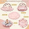 5-in-1 Baby Activity Gym & Play Mat with 6 Hanging Toys, Tummy Time Pillow & Cards - Extra Large, Reversible Machine Washable Pad - Gift for Newborns, Infants 0-12 Months, Pink #1